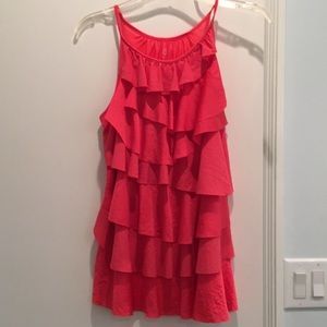 Loft orange flowy top